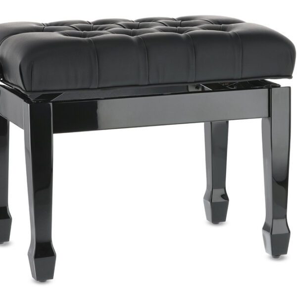 GEWA Deluxe XL Black high gloss - pianino suoliukas, Black cover