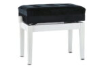 GEWA Deluxe Compartment - pianino suoliukas, baltas matinis