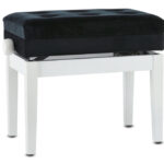 GEWA Deluxe Compartment - pianino suoliukas, baltas matinis