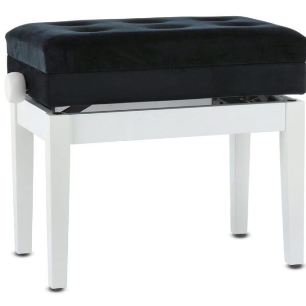 GEWA Deluxe Compartment - pianino suoliukas, baltas matinis