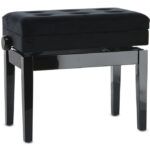 GEWA Deluxe Compartment - pianino suoliukas, juodas blizgus