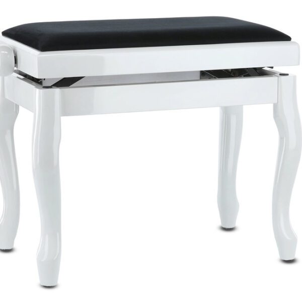 GEWA Deluxe Classic - pianino suoliukas, White highgloss
