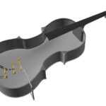 GEWA Repair clamp Over the Ribs - liutnininko įrankis smuikui, 122/51mm