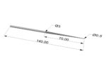 GEWA Round file CORRADI - liutnininko įrankis smuikui, Blade 00 / blade length 70mm - Image 2