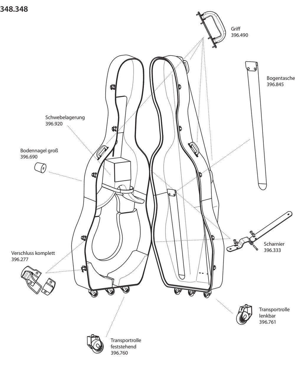 26207-2.jpg GEWA Idea Mammoth - violončelės dėklas, Bottom nail, large - Image 1