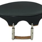 GEWA Chin Flesch round - smakro atrama smuikui, Lefthand model Ebony 1/2-1/4