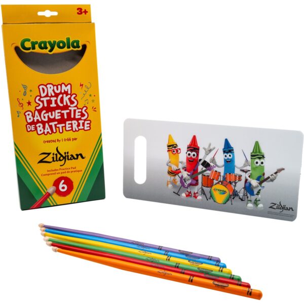 Vaikiškų būgnų lazdelių rinkinys Zildjian Crayola Kids ZKIDS