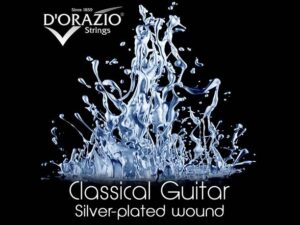 D'orazio 641, Silverplated / Black Nylon / Hard Tension