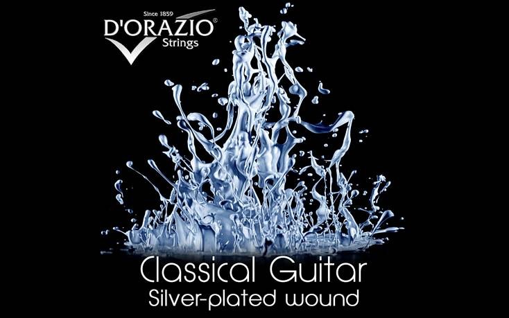 D'orazio 641, Silverplated / Black Nylon / Hard Tension