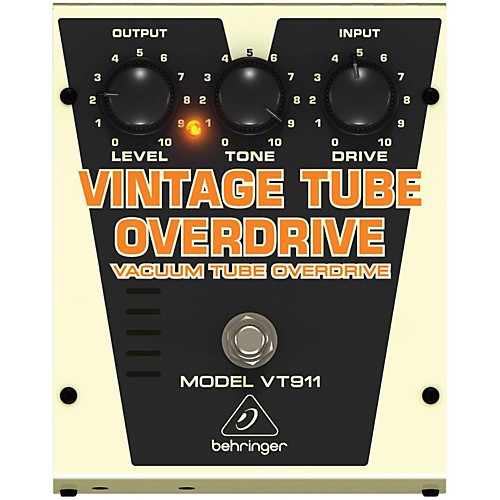 Behringer VT911 Vintage Classic Tube Overdrive Effects Pedal